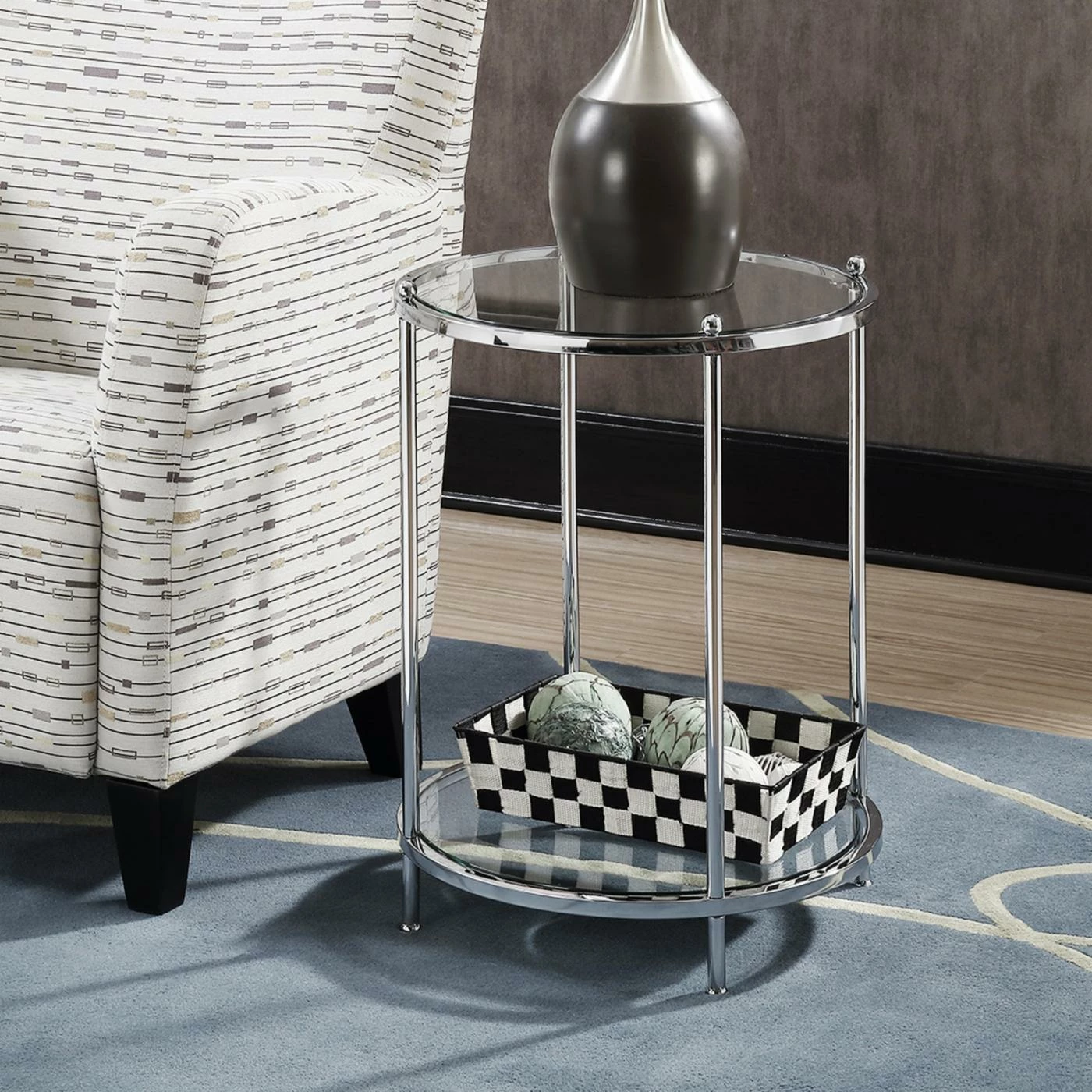 Buy โค๏ธ Round End Tables & Side Tables Convenience Concepts Royal Crest 2 Tier Round End Table ๐ - Image 3