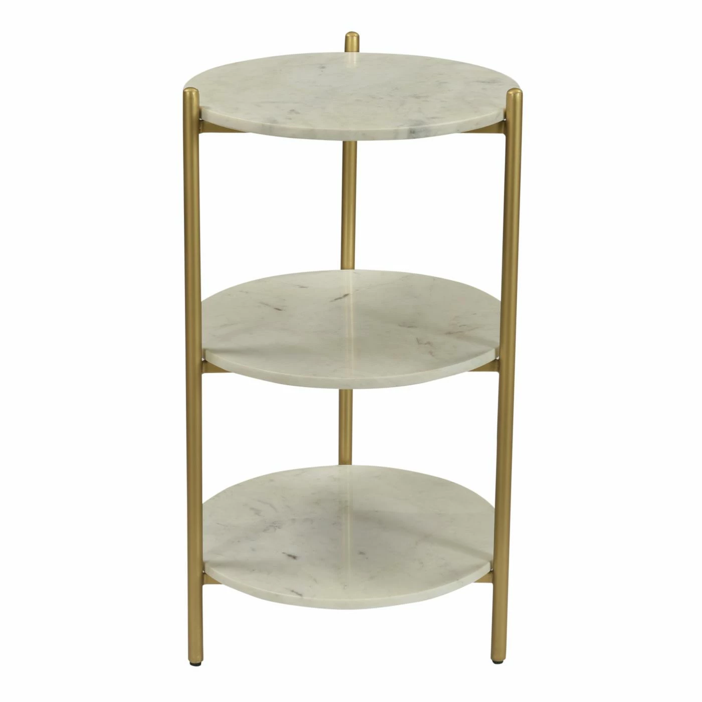 Flash Sale 👏 Round End Tables & Side Tables Coast To Coast Contemporary Glam 3 Tier Accent End Table 🎉 - Image 3