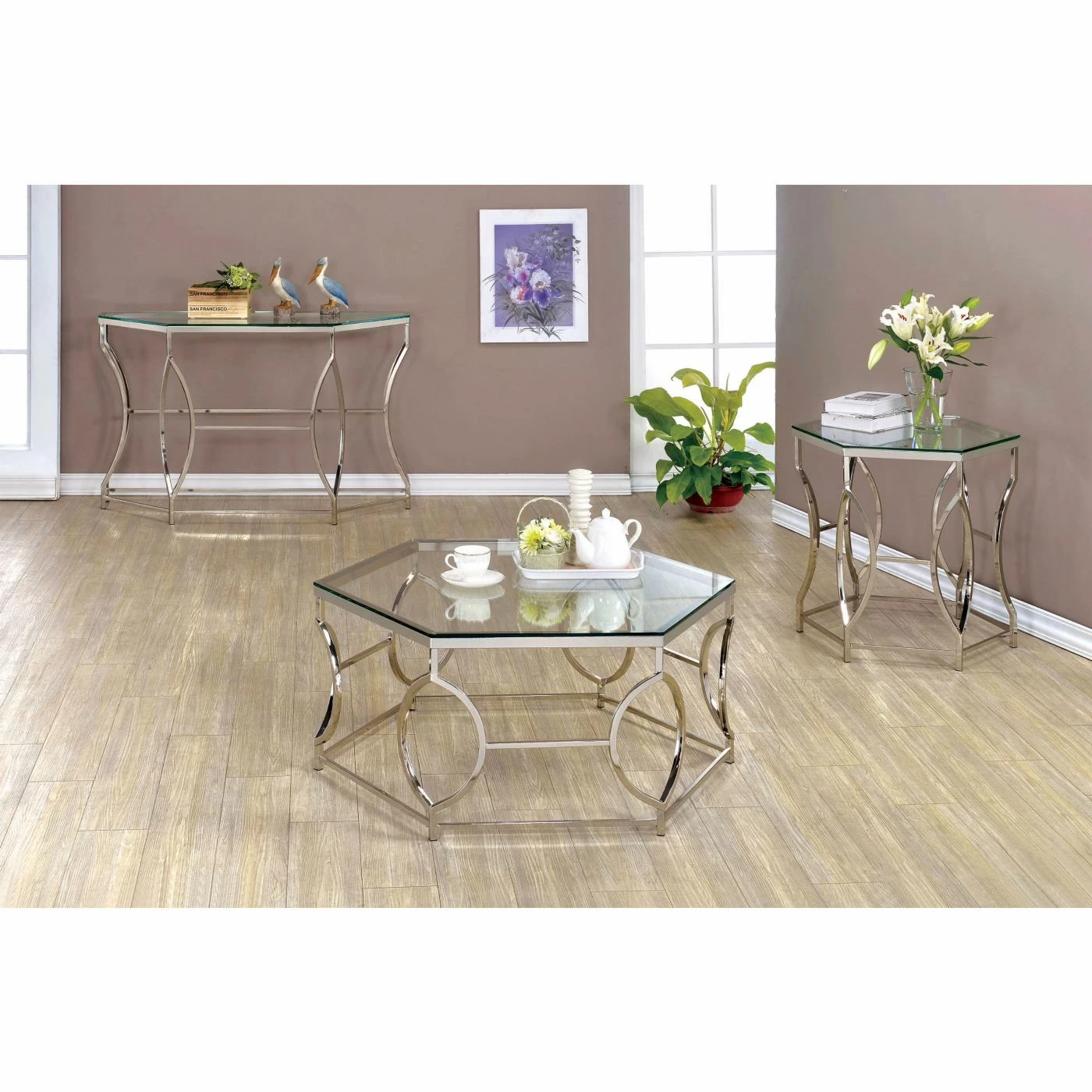 Deals 🔔 Other Shapes - End Tables & Side Tables Furniture Of America Remus Hexagonal End Table 😉 - Image 3