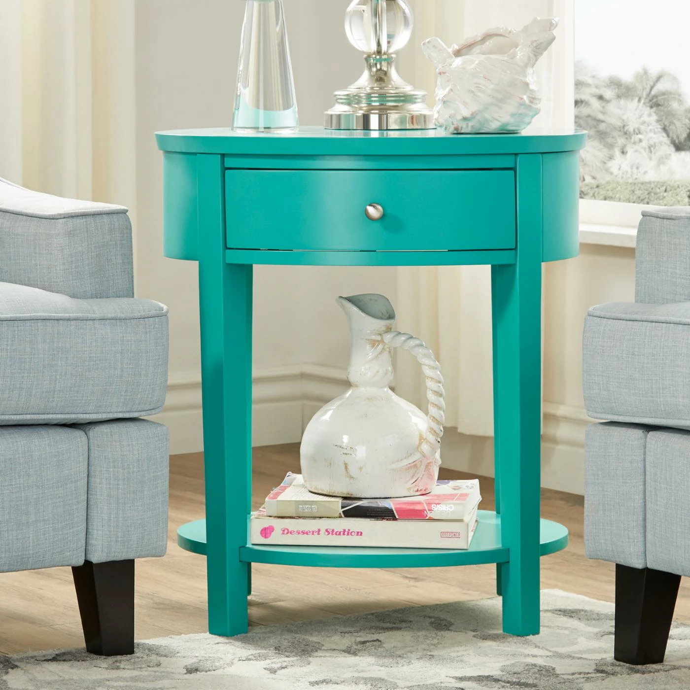 Best Sale π Oval End Tables & Side Tables Weston Home Oval Single Drawer Accent Table π€© - Image 3