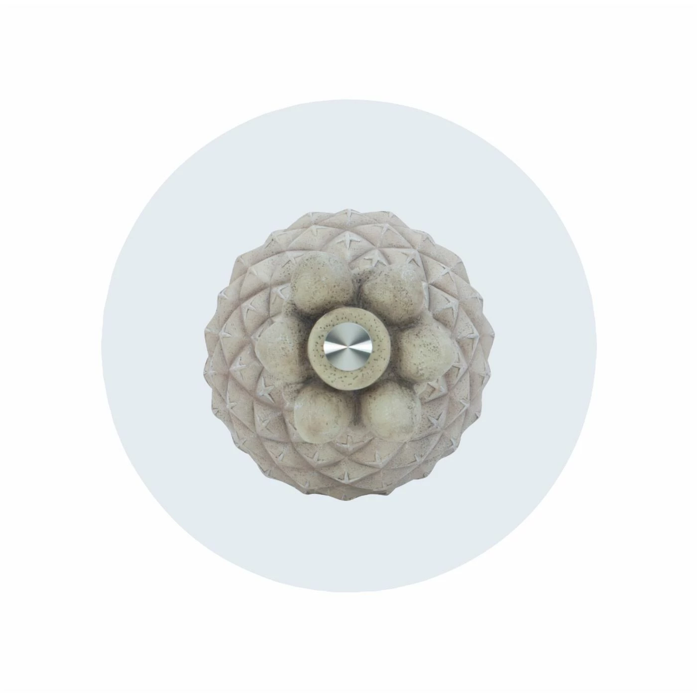 Best Sale π Round End Tables & Side Tables Powell Paradisa Pineapple Side Table - Gray And White β - Image 3