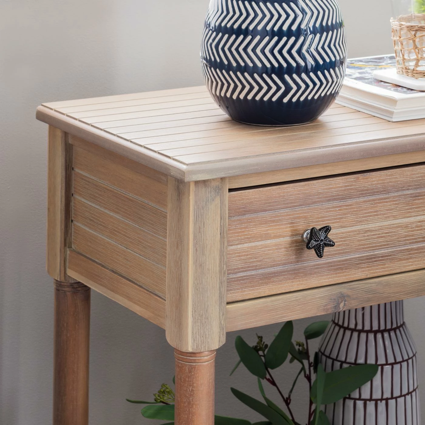 Hot Sale ๐งจ Round End Tables & Side Tables Linon Seaboard Single Drawer End Table - Natural โ - Image 3
