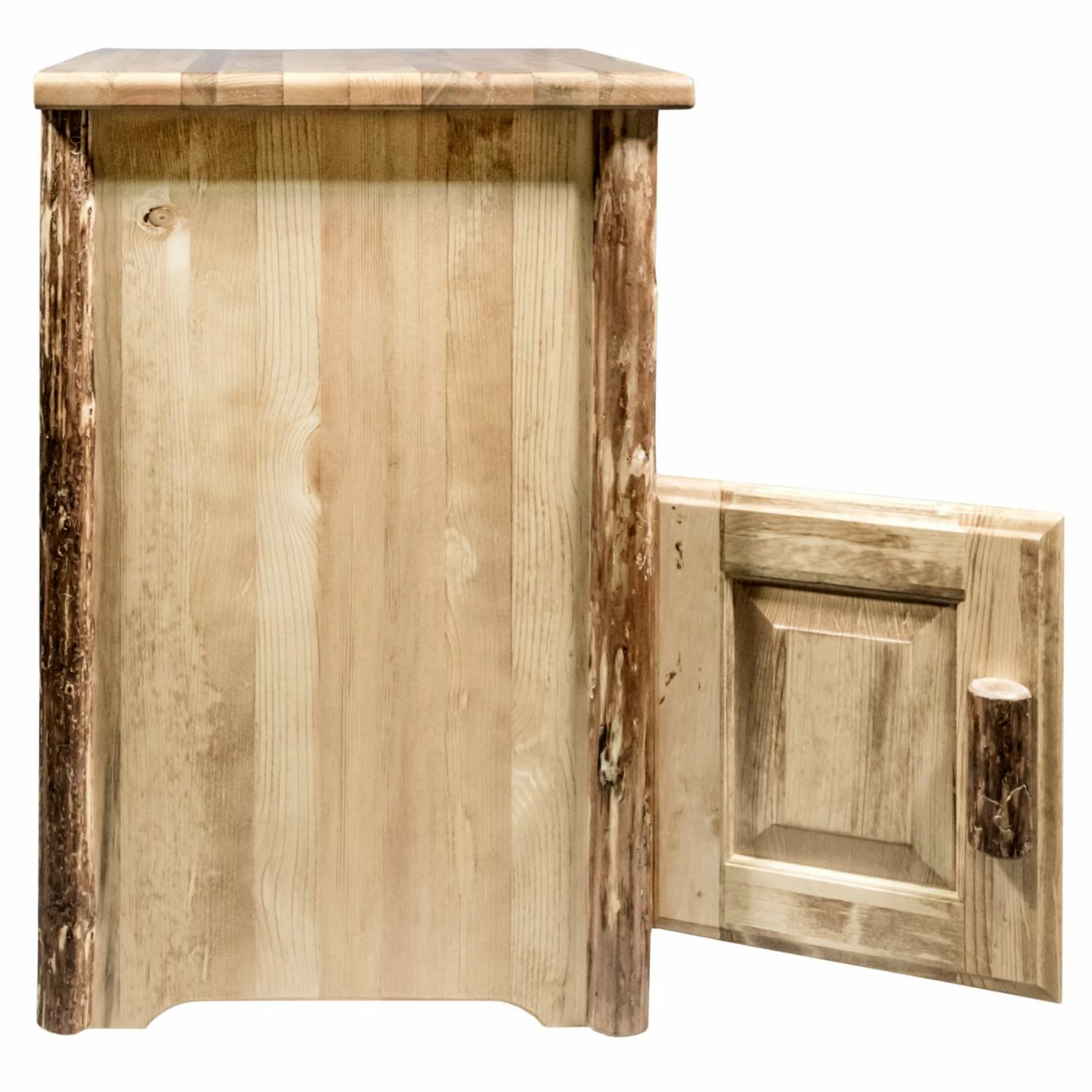 Outlet 🎁 Square End Tables & Side Tables Montana Woodworks Glacier Country Left Hinged End Table 🥰 - Image 2