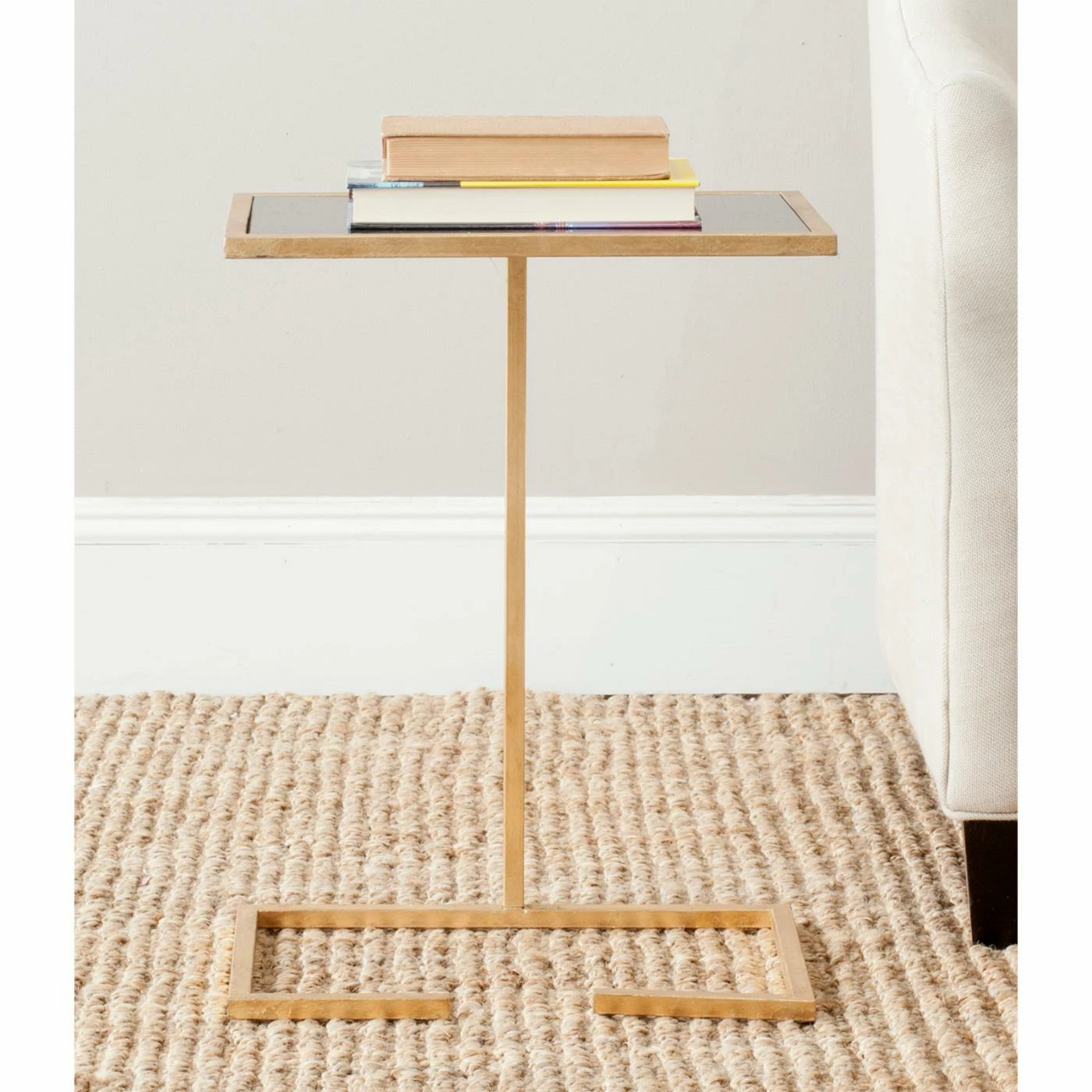Buy ⌛ Rectangle End Tables & Side Tables Safavieh Neil Accent Table - Gold ⌛ - Image 3