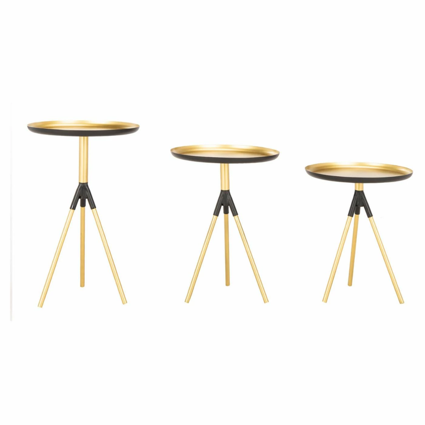 New 𧨠Oval End Tables & Side Tables Safavieh Talon Metal Side Table - Set Of 3 π₯° - Image 3