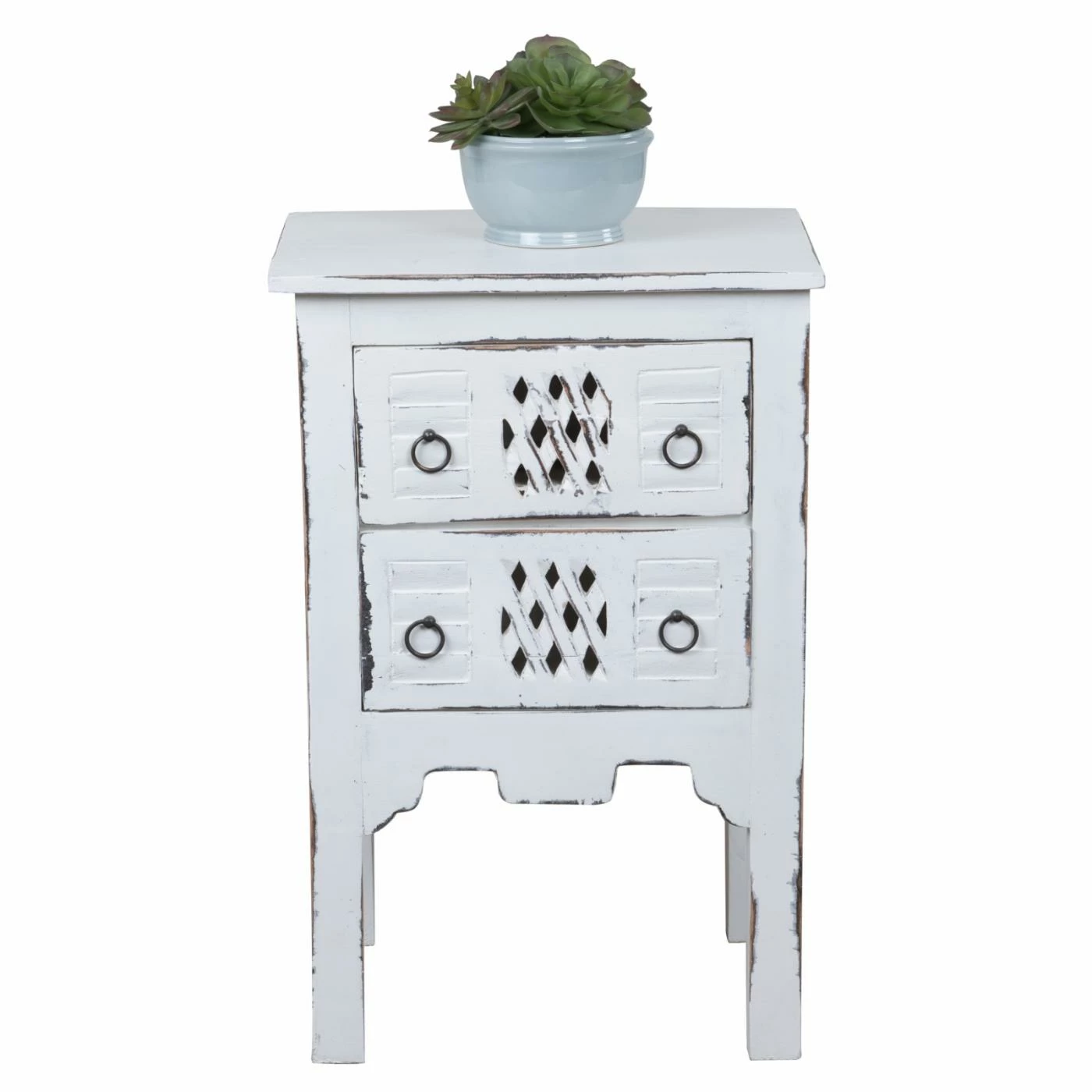 Flash Sale ✨ Rectangle End Tables & Side Tables Sunset Trading Shabby Chic Cottage Whitewashed End Table 🎉 - Image 3