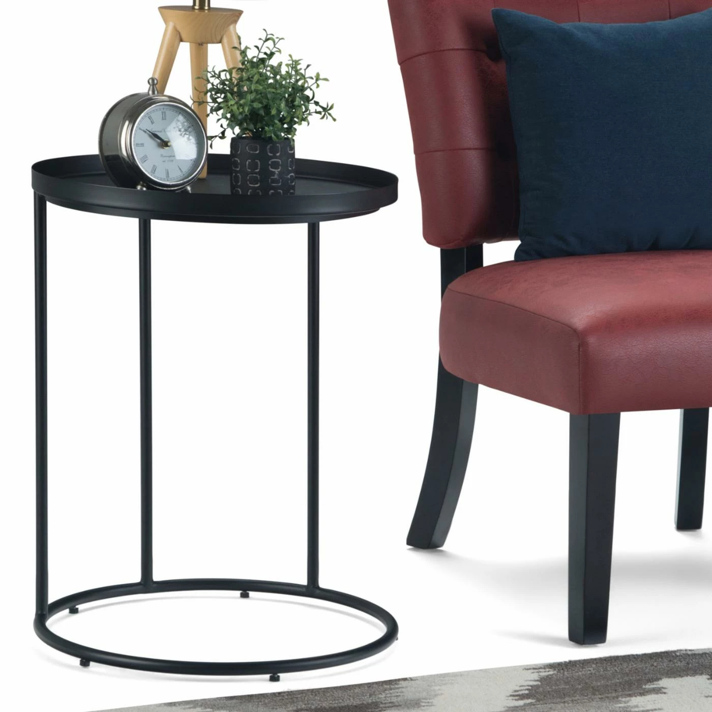 Budget π Round End Tables & Side Tables HN Home Speer Mid-Century Modern Metal Side Table π₯ - Image 2