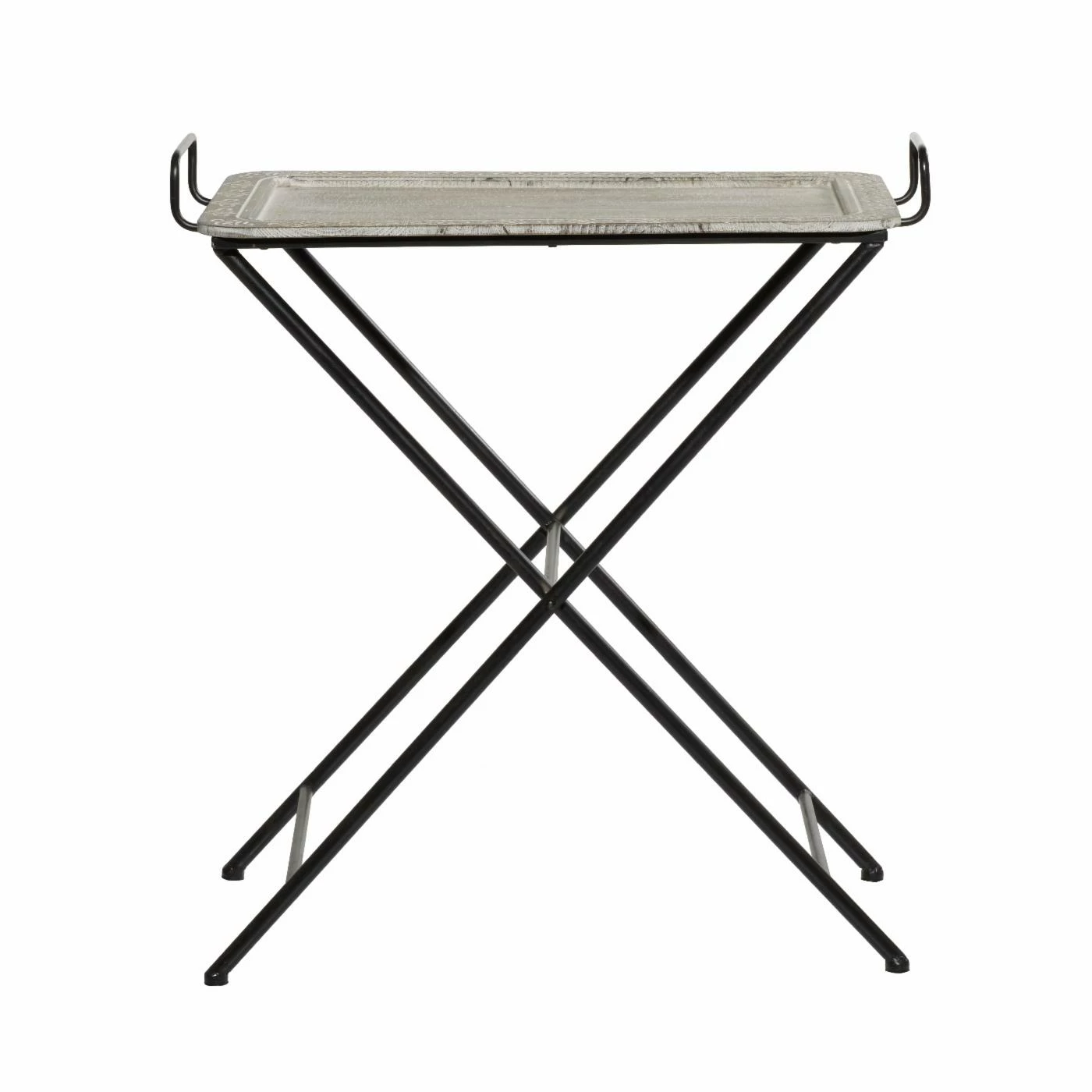 Best deal π Rectangle End Tables & Side Tables DecMode Farmhouse Rectangle Tray Like Top With Floral Carved Accent Table 𧨠- Image 3