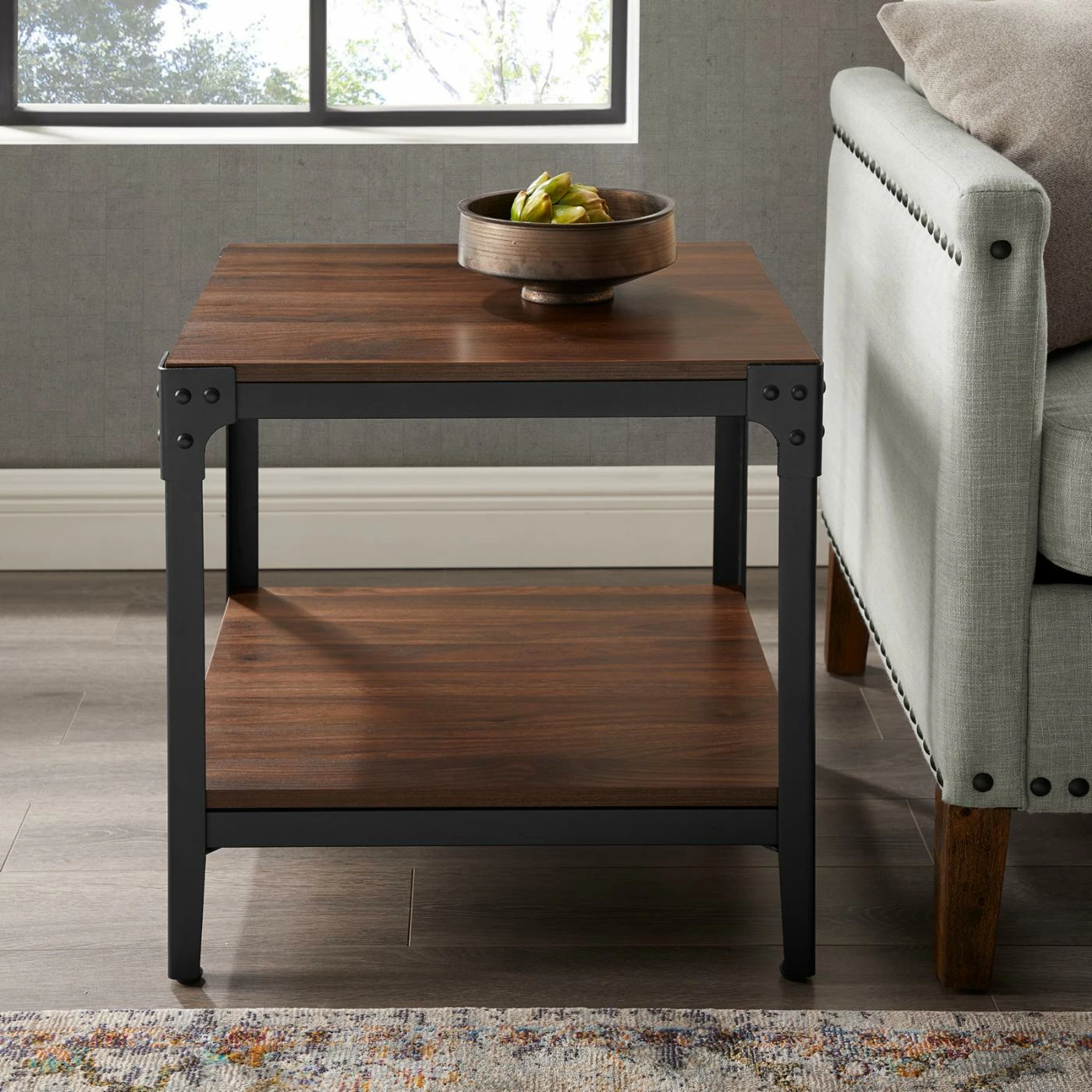 Promo βοΈ Square End Tables & Side Tables Manor Park Rustic Wood End Table - Set Of 2 π - Image 3