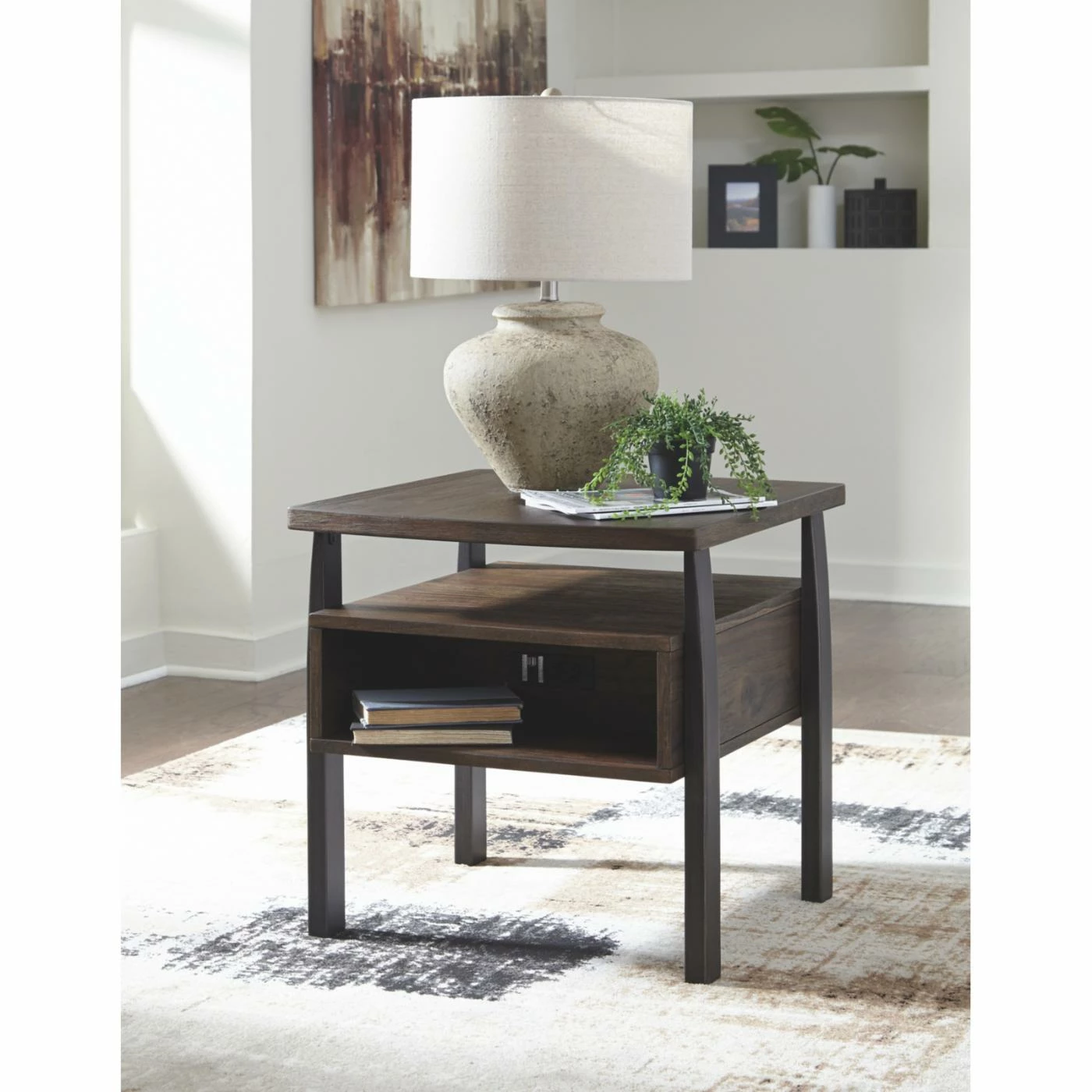 New 🛒 Rectangle End Tables & Side Tables Signature Design By Ashley Vailbry End Table ❤️ - Image 2