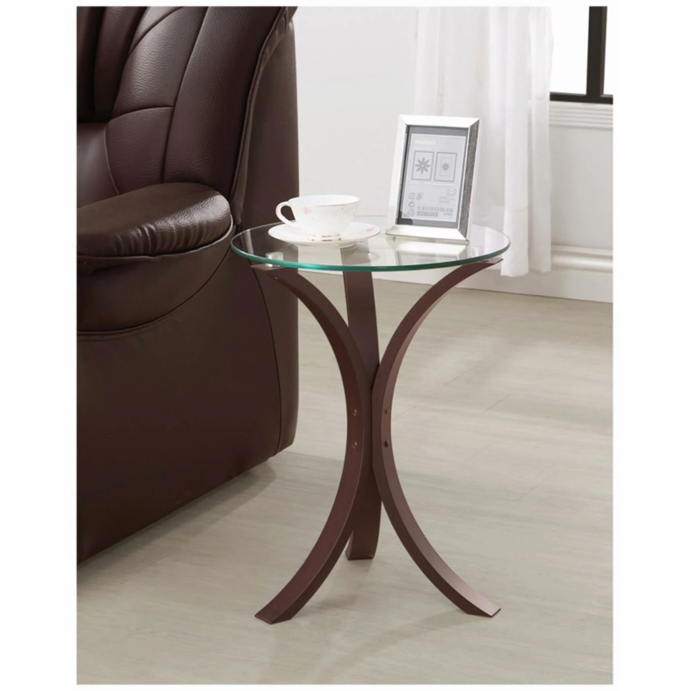 Best Sale π Round End Tables & Side Tables Benzara Contemporary Metal Accent Table β - Image 2