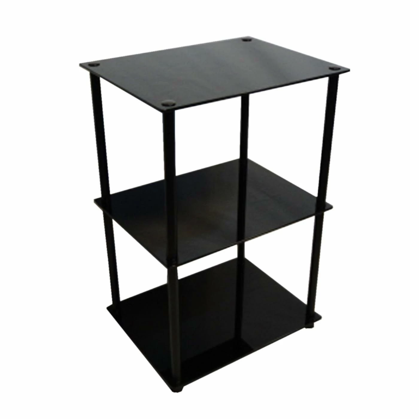 Outlet ๐คฉ Rectangle End Tables & Side Tables Convenience Concepts Black Classic Glass 3-Tier End Table ๐ฅฐ - Image 2