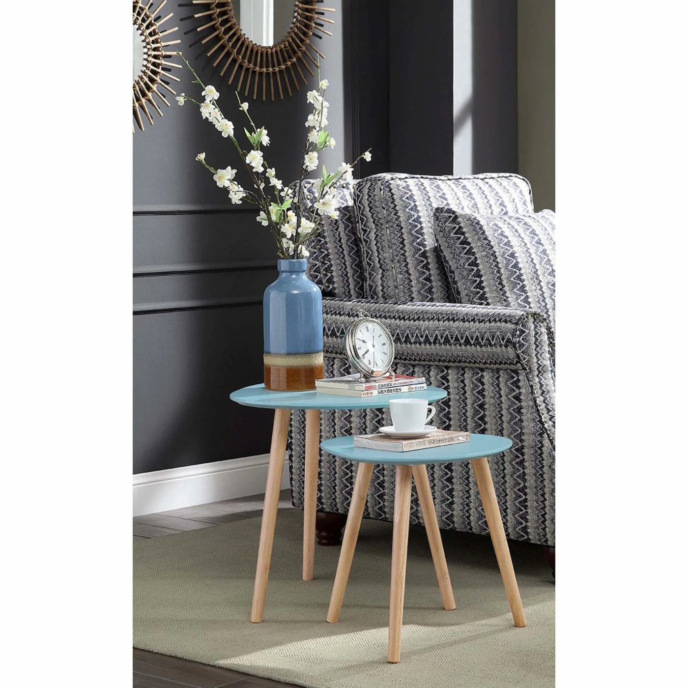 Flash Sale โค๏ธ Other Shapes - End Tables & Side Tables Convenience Concepts Oslo 2 Piece Nesting End Table ๐ - Image 2