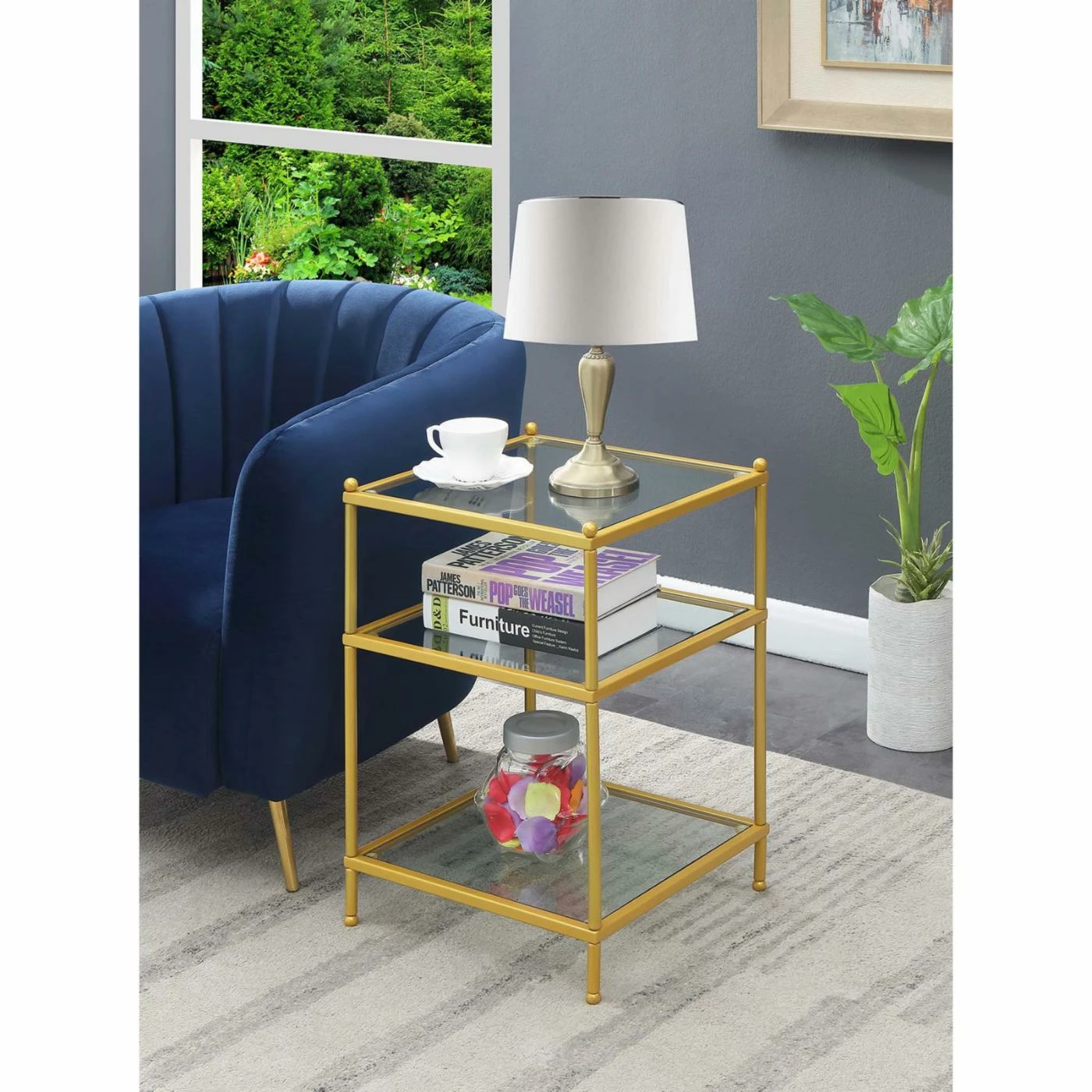 Coupon ๐ Square End Tables & Side Tables Convenience Concepts Royal Crest End Table ๐ - Image 2