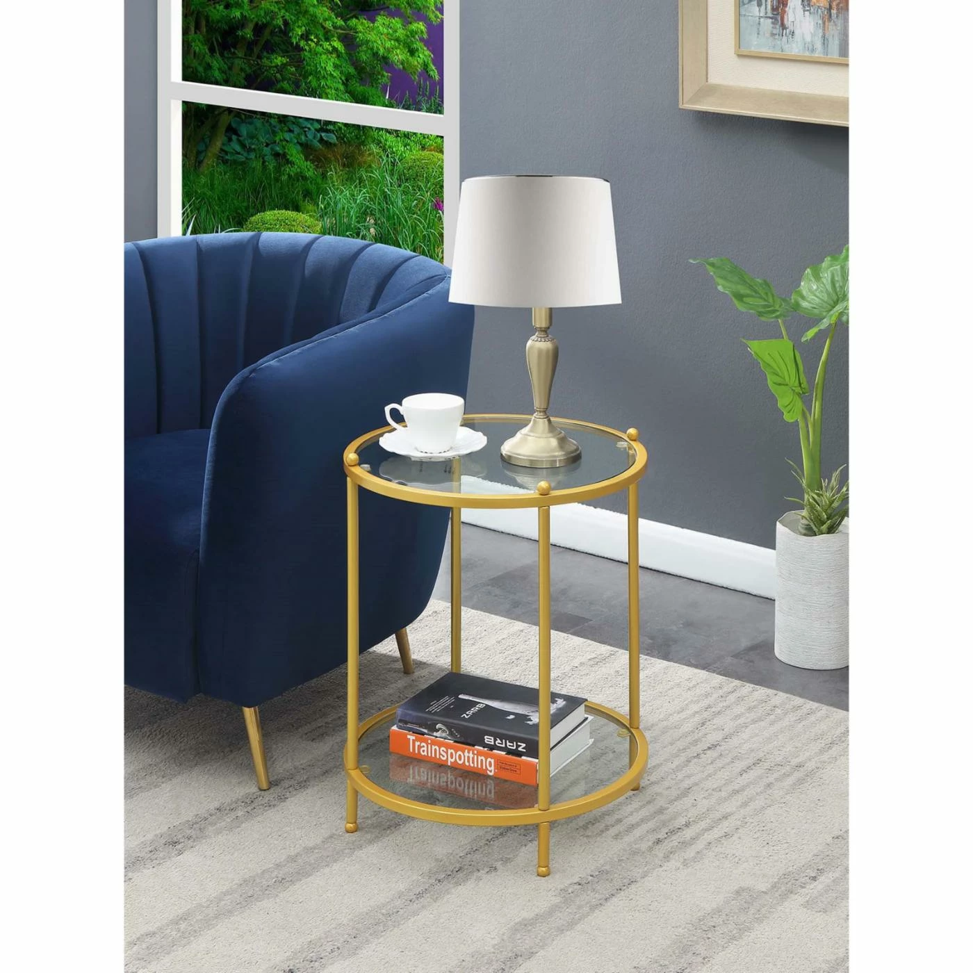 Buy โค๏ธ Round End Tables & Side Tables Convenience Concepts Royal Crest 2 Tier Round End Table ๐ - Image 2