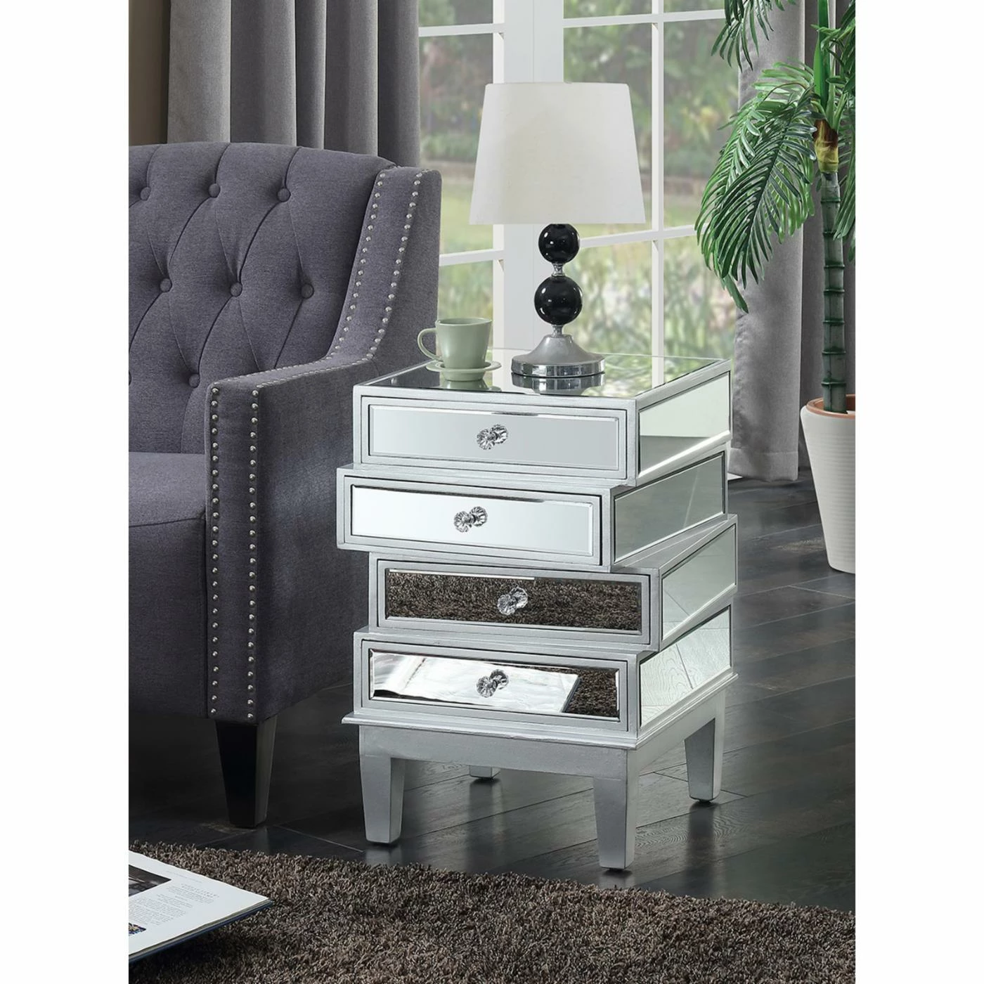 Discount π Rectangle End Tables & Side Tables Convenience Concepts Gold Coast J Daniels End Table βοΈ - Image 2