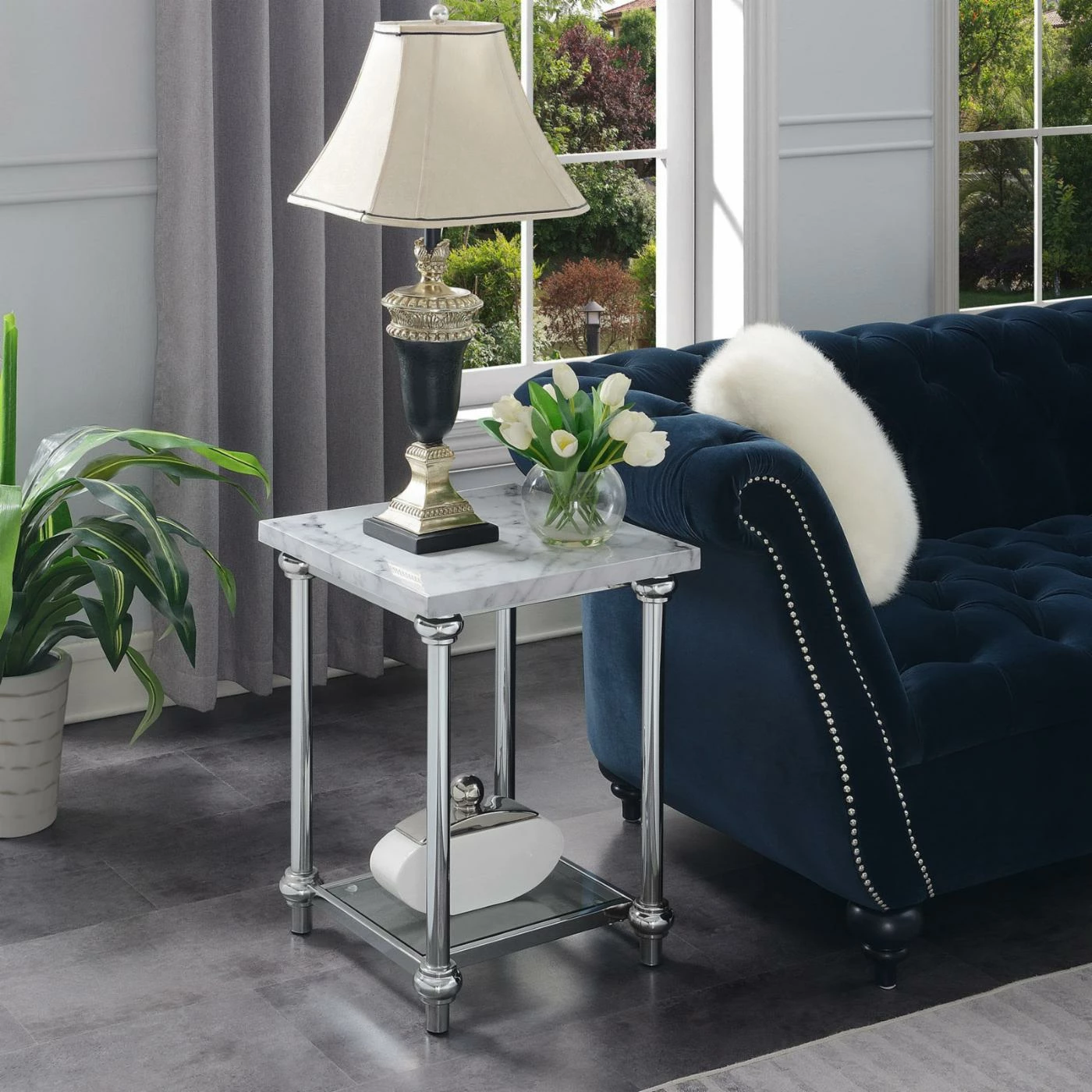 Best reviews of โ๏ธ Square End Tables & Side Tables Convenience Concepts Roman II End Table ๐ฅฐ - Image 2