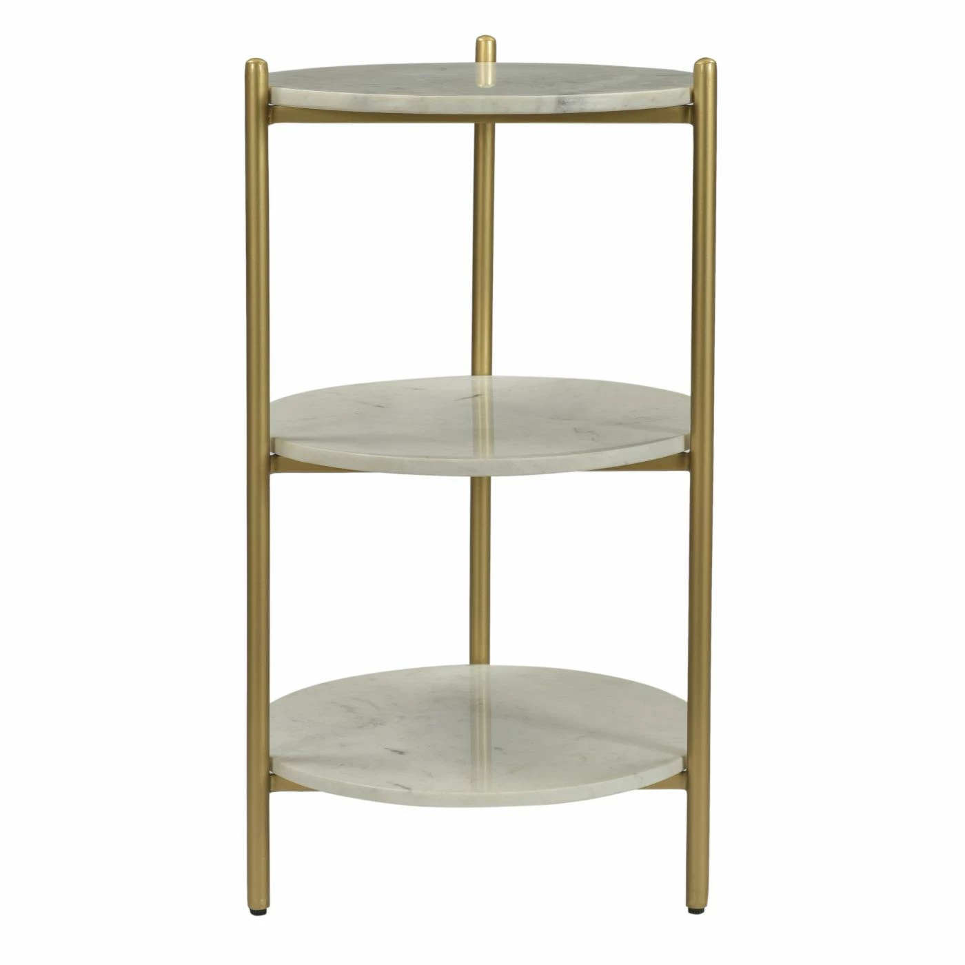 Flash Sale 👏 Round End Tables & Side Tables Coast To Coast Contemporary Glam 3 Tier Accent End Table 🎉 - Image 2