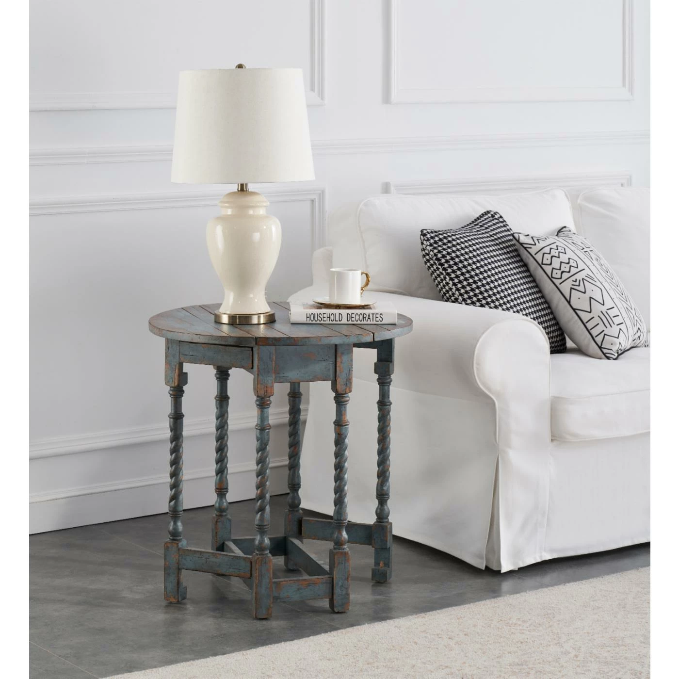 Buy π Coast To Coast Imports, LLC Round End Tables & Side Tables Coast To Coast Imports Roxanne Drop Leaf Accent Table β¨ - Image 2