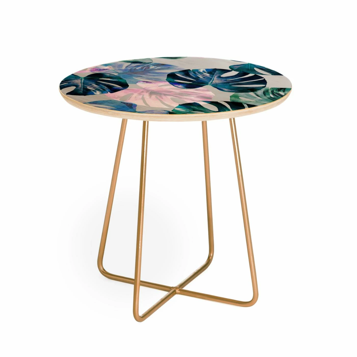 Hot Sale š Round End Tables & Side Tables Deny Designs Mareike Boehmer Monstera 4 Round Side Table ā - Image 2