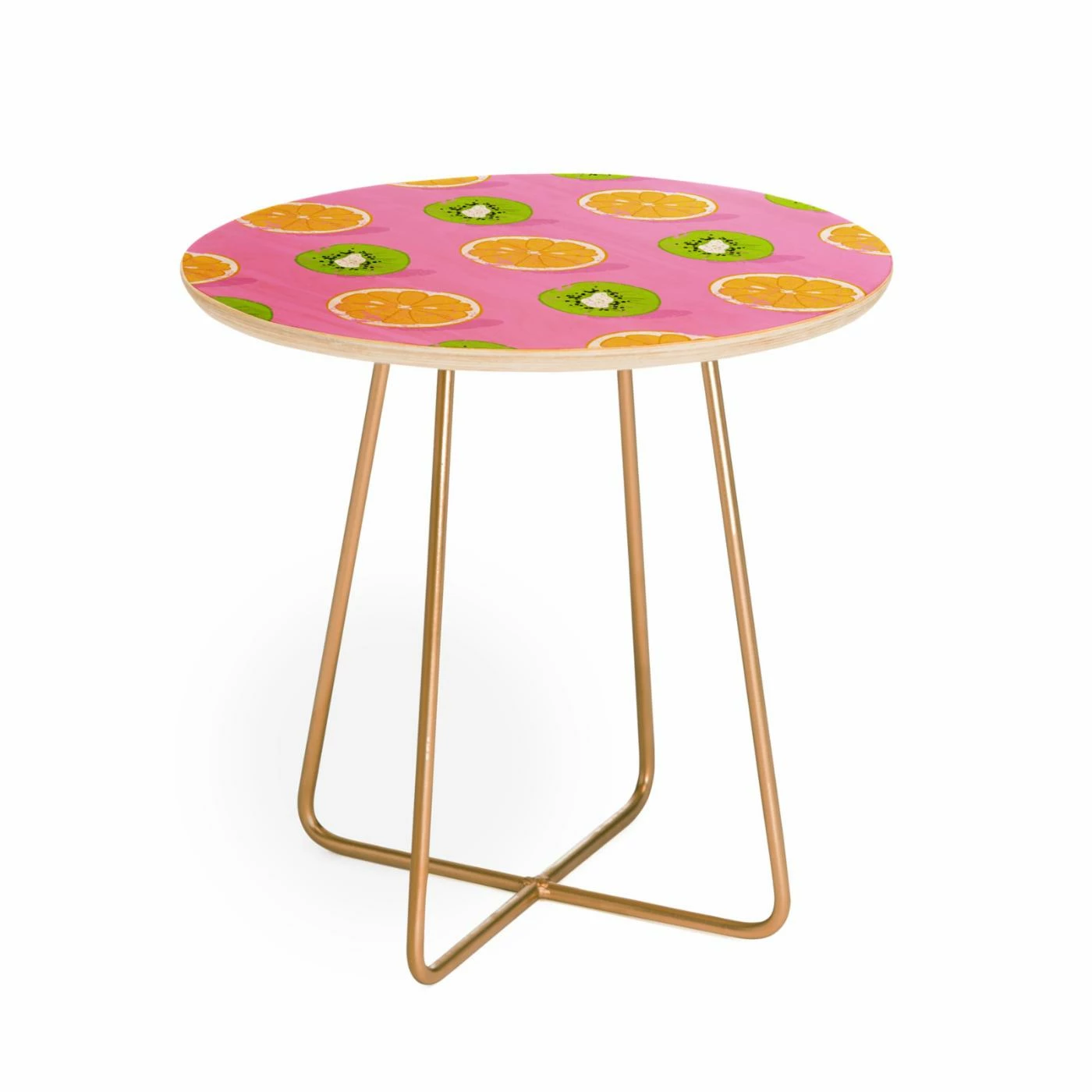 Wholesale π Round End Tables & Side Tables Deny Designs Evgenia Chuvardina Orange And Kiwi Round Side Table β¨ - Image 2