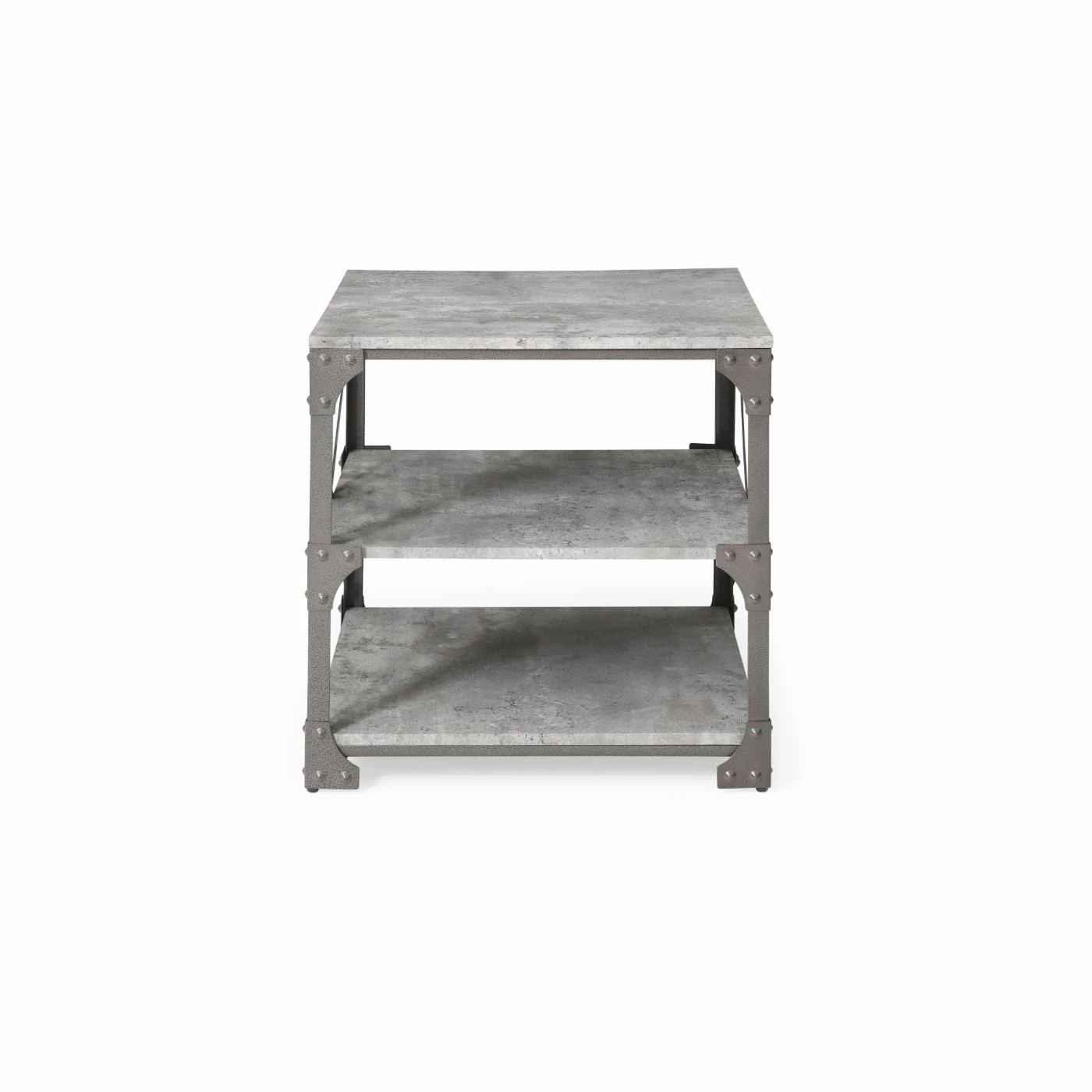 Buy ๐ Square End Tables & Side Tables Hodedah Imports Industrial End Table ๐ - Image 2