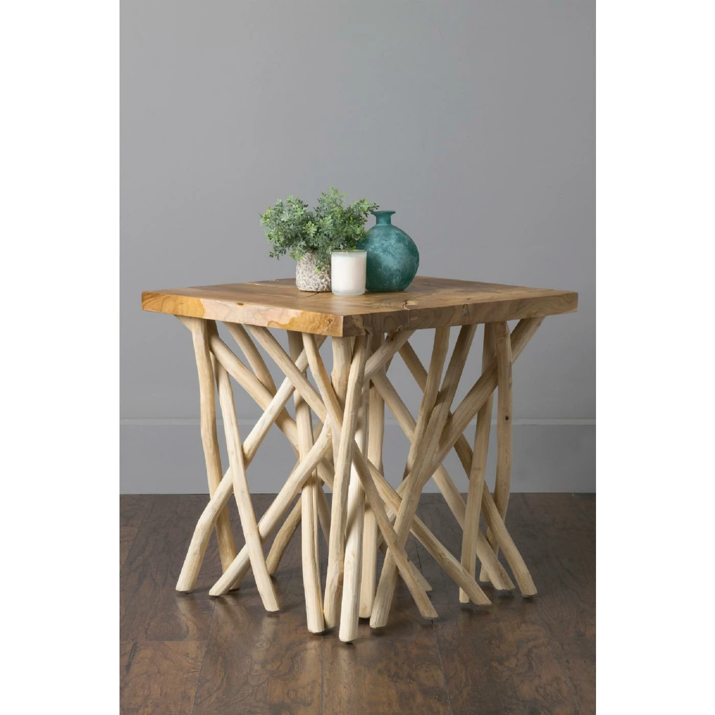 Wholesale 👏 Square End Tables & Side Tables East At Main Miko Teak Accent Table 👏 - Image 2