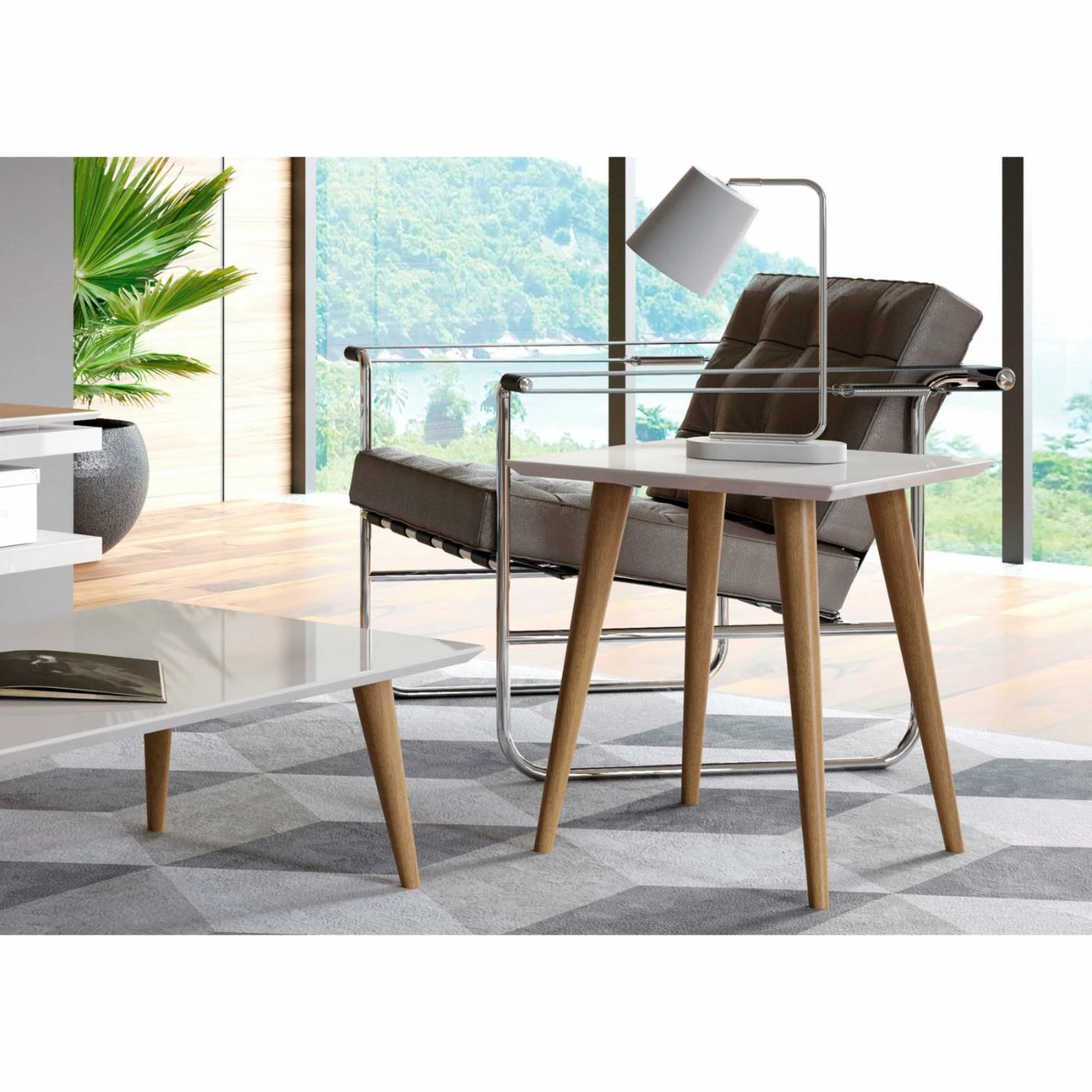 Outlet ❤️ Square End Tables & Side Tables Manhattan Comfort Utopia High Square End Table 🧨 - Image 2