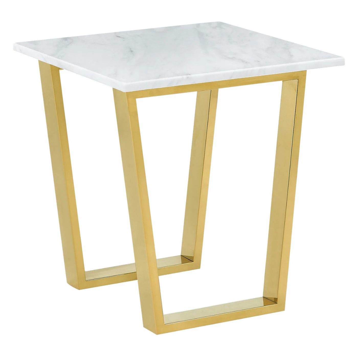Top 10 😀 Square End Tables & Side Tables Meridian Furniture Inc Cameron Gold End Table 🥰 - Image 2