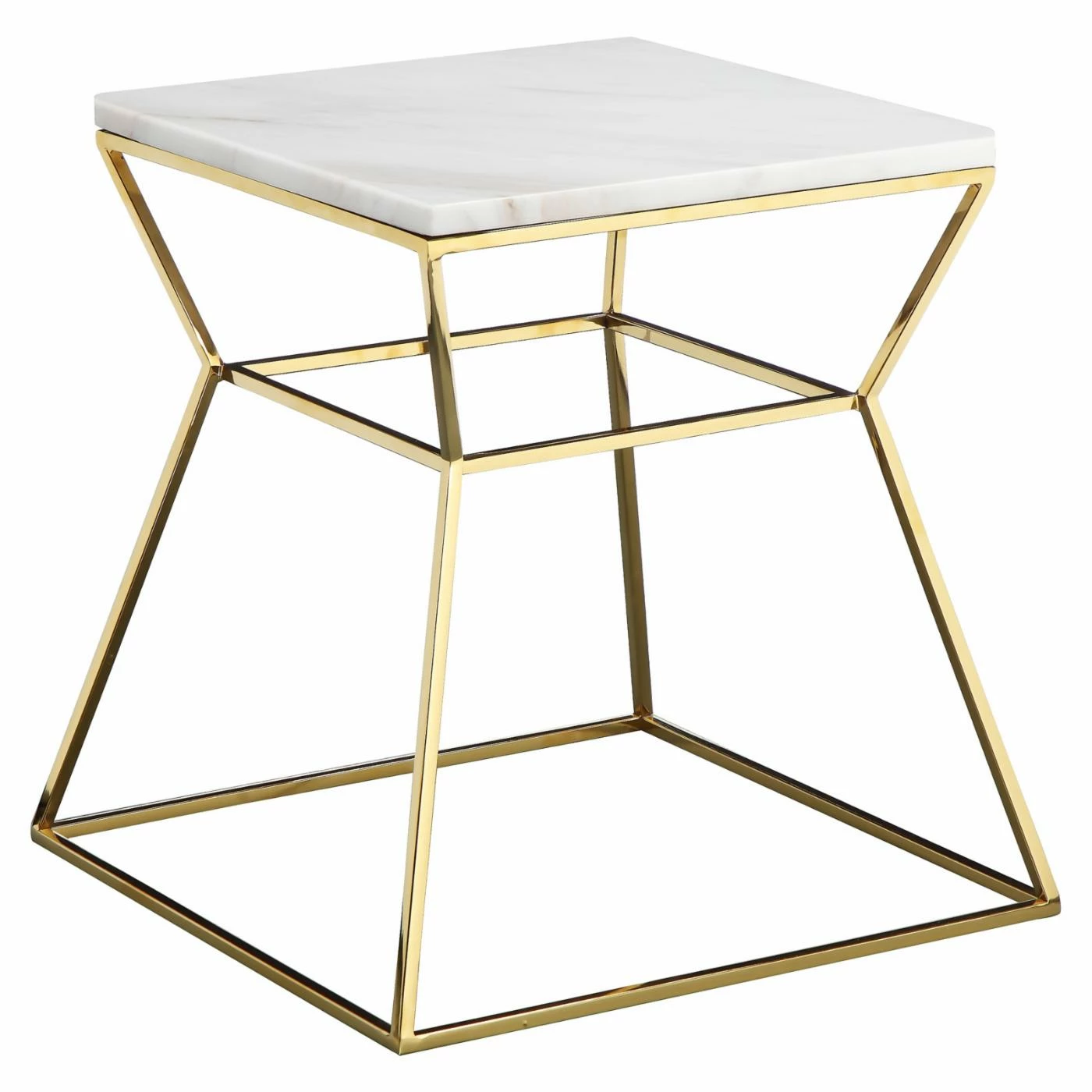 Top 10 😉 Square End Tables & Side Tables Pangea Home Geo Side Table Marble 🔥 - Image 2