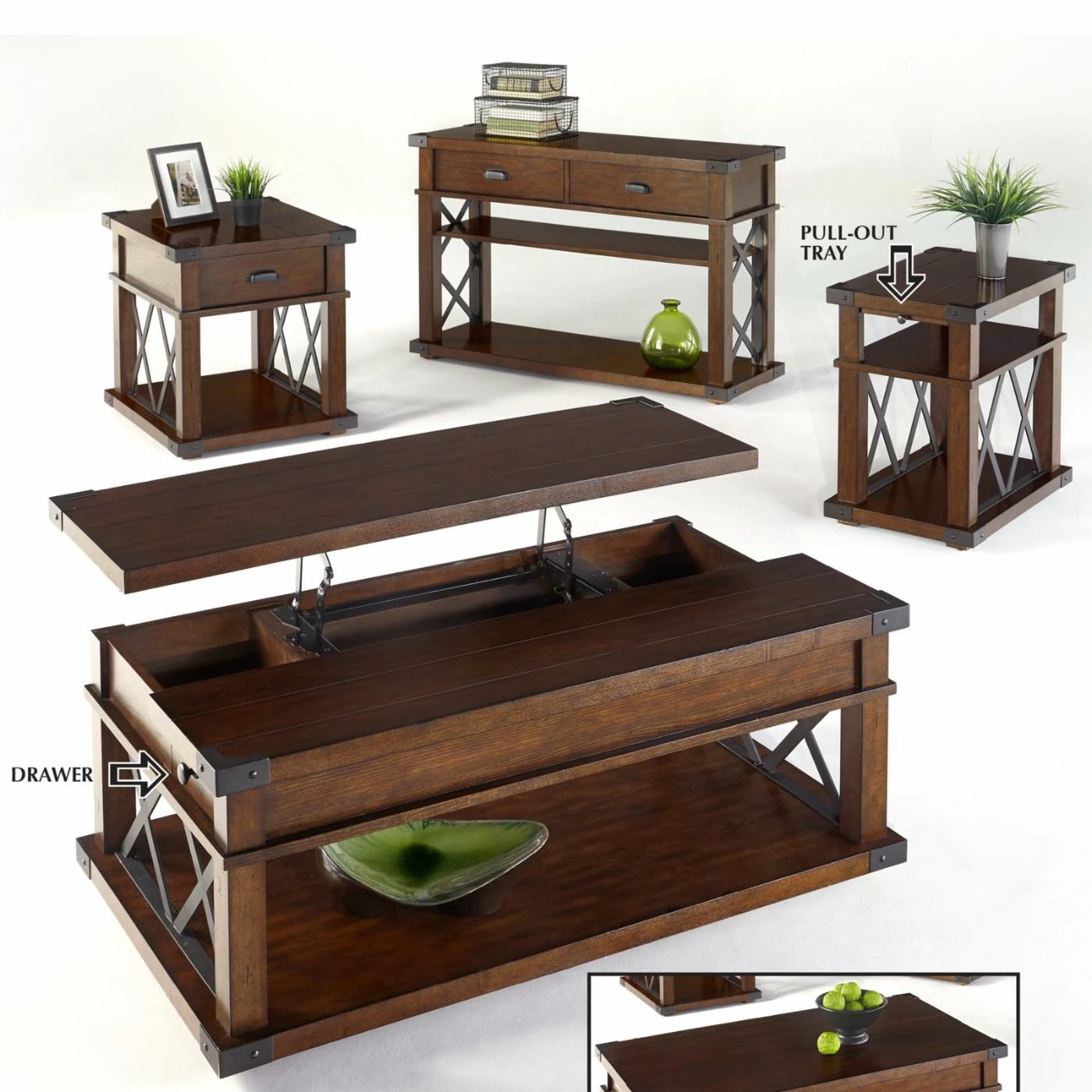 Cheap ⌛ Rectangle End Tables & Side Tables Progressive Furniture Landmark End Table 😉 - Image 2