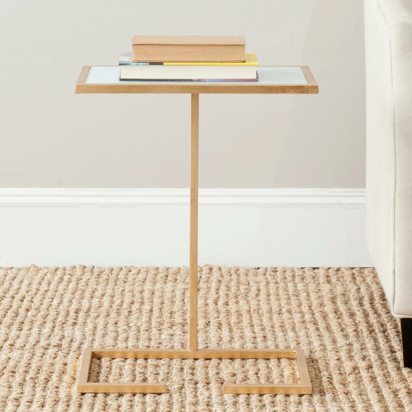 Buy ⌛ Rectangle End Tables & Side Tables Safavieh Neil Accent Table - Gold ⌛ - Image 2