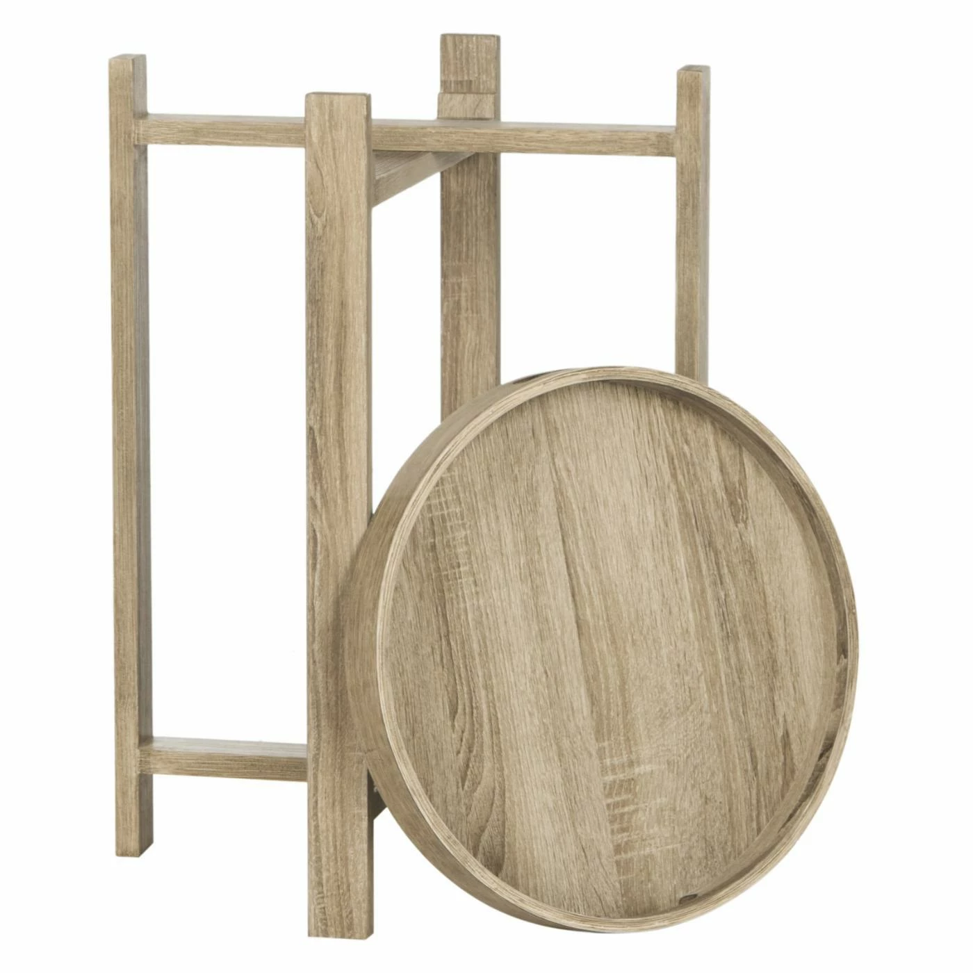 Best Sale β Round End Tables & Side Tables Safavieh Hamish Retro Mid Century Tray Top Side Table π - Image 2