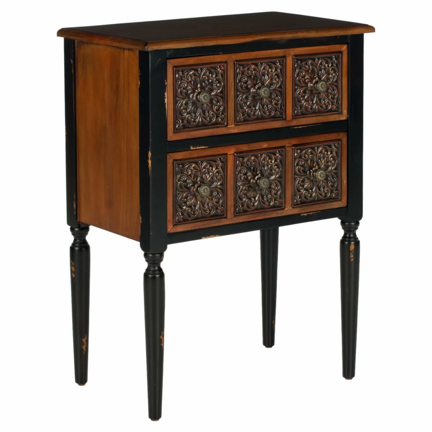 Best Sale π Rectangle End Tables & Side Tables Safavieh Kenneth 2 Drawer Side Table π - Image 2