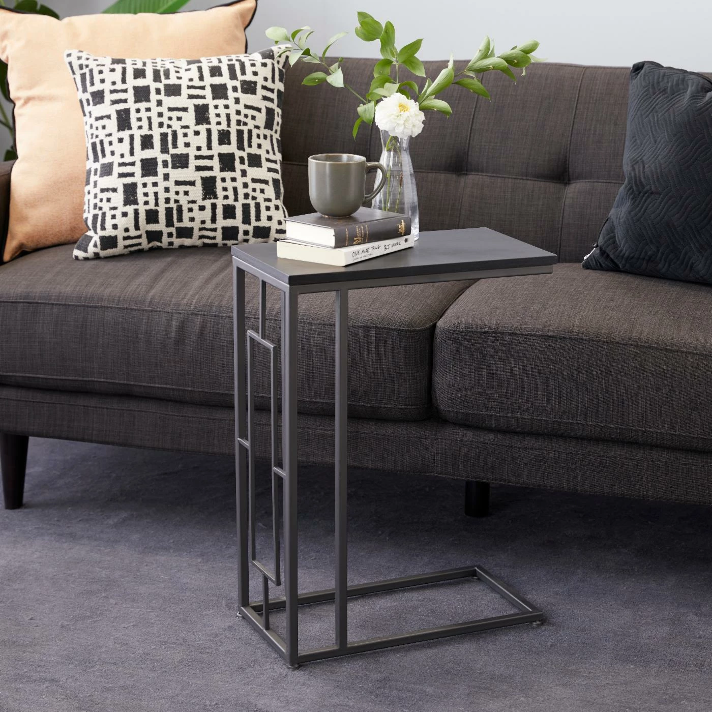 Discount 👍 Rectangle End Tables & Side Tables DecMode Contemporary Rectangular Accent End Table 👍 - Image 2