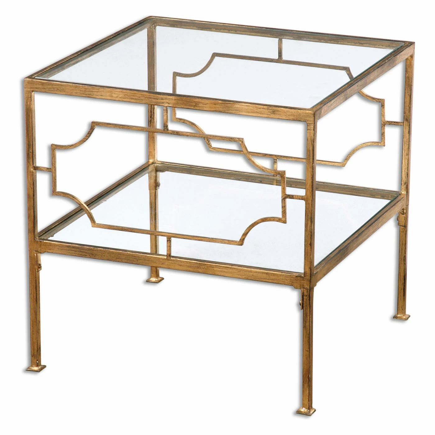 Best deal ✔️ Square End Tables & Side Tables Uttermost Genell Gold Cube Table 🔔 - Image 2