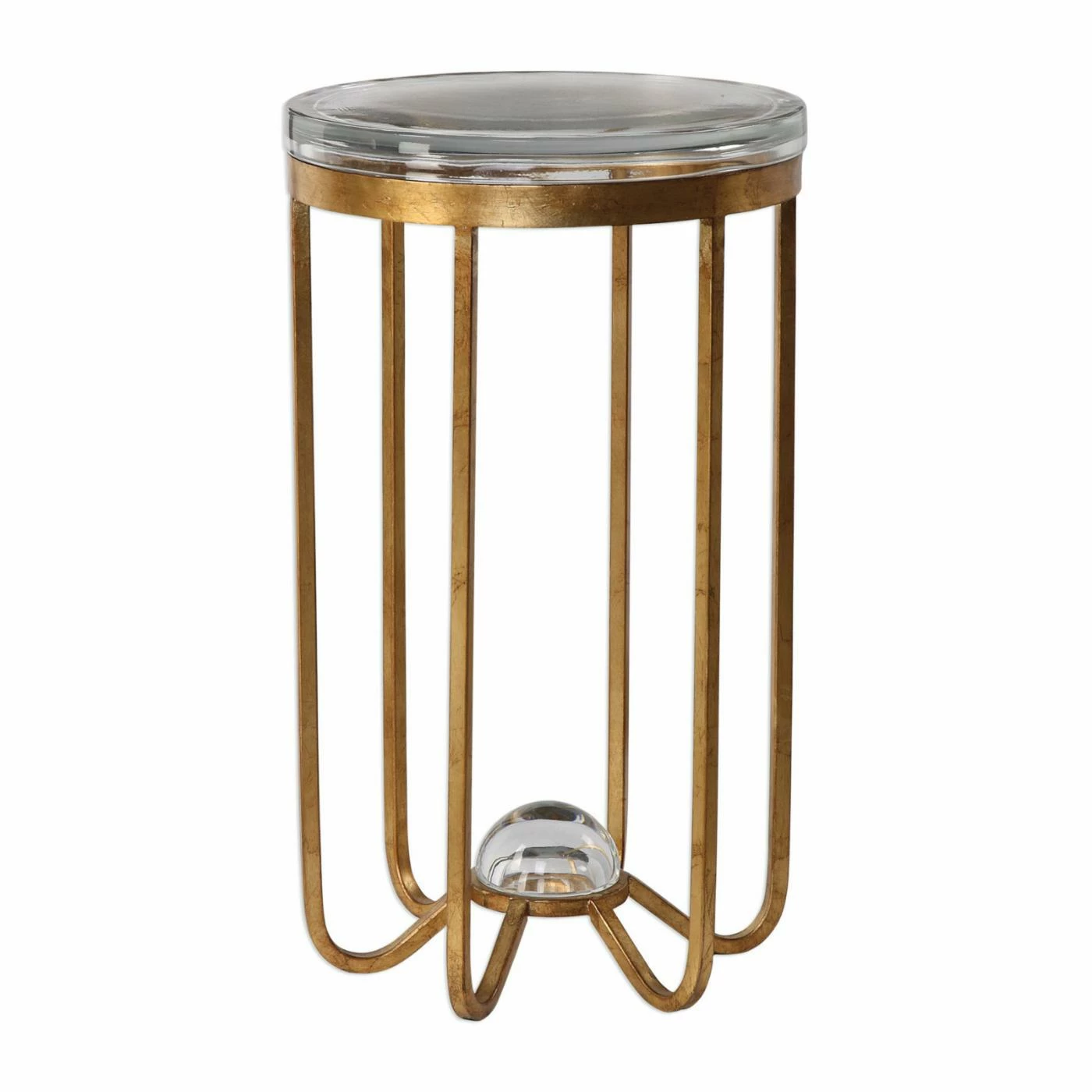 Best Pirce π Round End Tables & Side Tables Uttermost Allura Gold Accent Table β€οΈ - Image 2