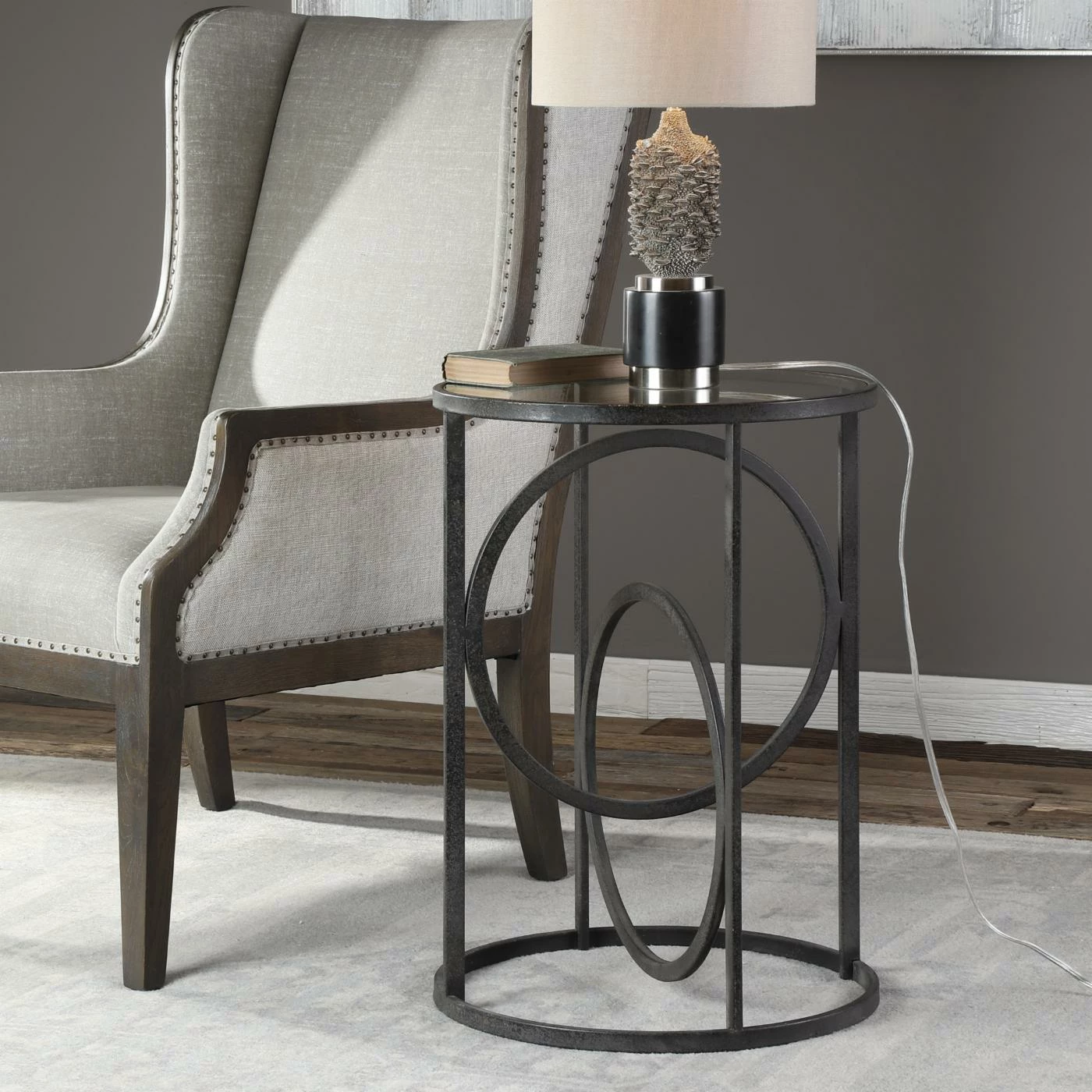 Top 10 💯 Round End Tables & Side Tables Uttermost Lucien Iron Accent End Table 🎁 - Image 2