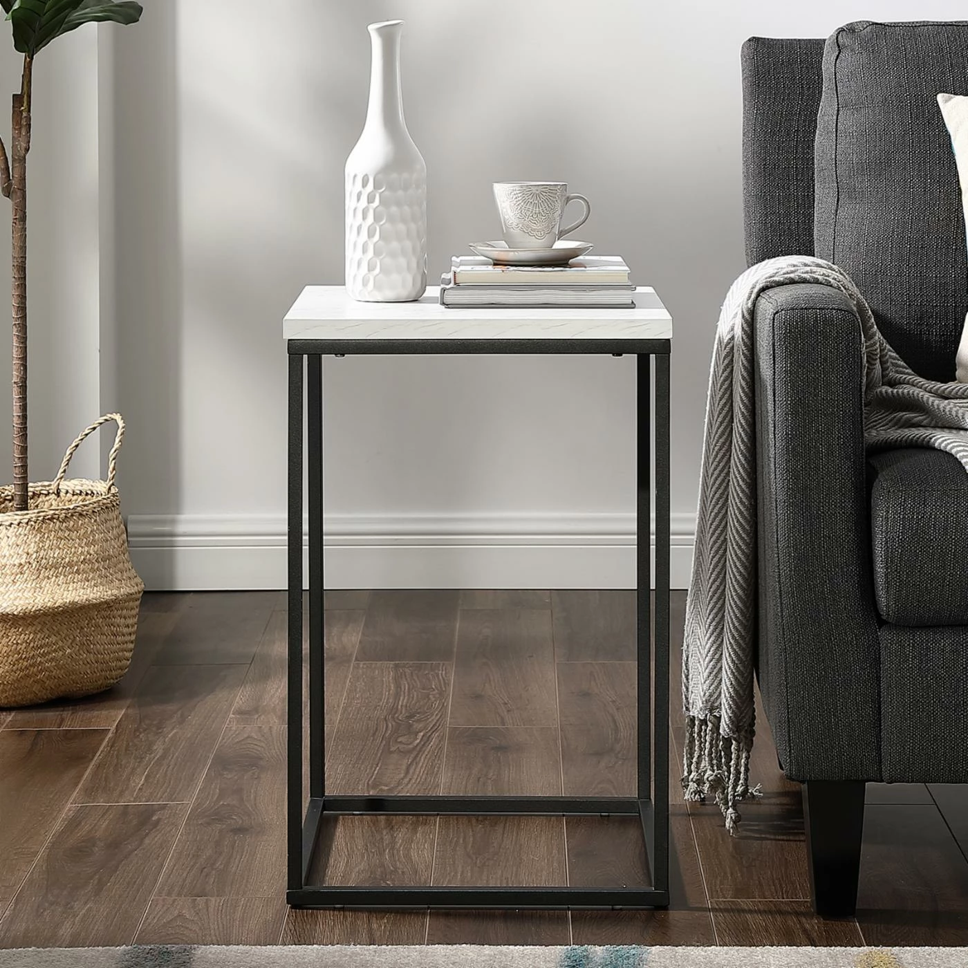 Outlet 🥰 Square End Tables & Side Tables Manor Park Modern Bohemian Urban Industrial End Table ✔️ - Image 2