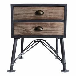 Wholesale 😀 Square End Tables & Side Tables Home Chic Wade Industrial 2 Drawer End Table 🎉