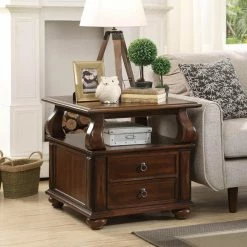 Flash Sale ⭐ Rectangle End Tables & Side Tables Acme Furniture Amado Walnut End Table 💯