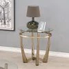 Wholesale 🥰 Round End Tables & Side Tables Acme Furniture Orlando II Champagne And Clear Glass End Table 🛒