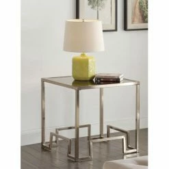 Best Sale 💯 Square End Tables & Side Tables Acme Furniture Damien Champagne End Table 🎉
