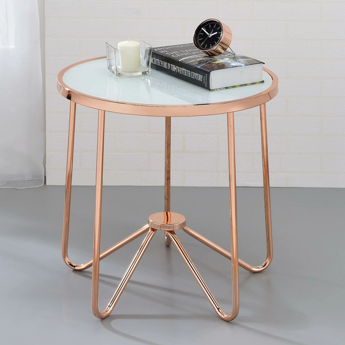 Best Pirce π€© Acme Furniture Round End Tables & Side Tables ACME Alivia Frosted Glass End Table π