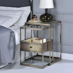 Hot Sale ⭐ Rectangle End Tables & Side Tables Acme Furniture Enca Nesting End Table - Set Of 2 👍