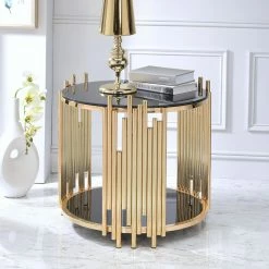 Best Sale 🤩 Round End Tables & Side Tables Acme Furniture Tanquin End Table ✔️