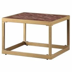 Best Pirce ⌛ Rectangle End Tables & Side Tables Acme Furniture Genevieve Leather Top End Table ❤️