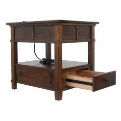 Budget ✔️ Rectangle End Tables & Side Tables Signature Design By Ashley Gately Brown Rectangular End Table ❤️