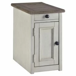 Best deal ๐ Rectangle End Tables & Side Tables Signature Design By Ashley Bolanburg Chair Side End Table With Pull Out Tray โญ