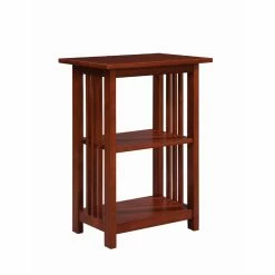Discount 💯 Rectangle End Tables & Side Tables Alaterre Furniture Mission 2 Shelf End Table - Cherry 🛒